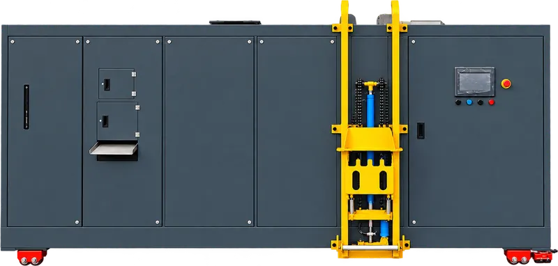 In-vessel composter unit, front view